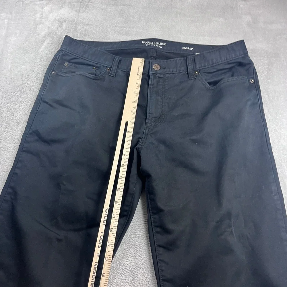 Banana Republic‎ Travel Jean Mens 36x34 Slim Fit Black Stretch Pants 5-Pocket